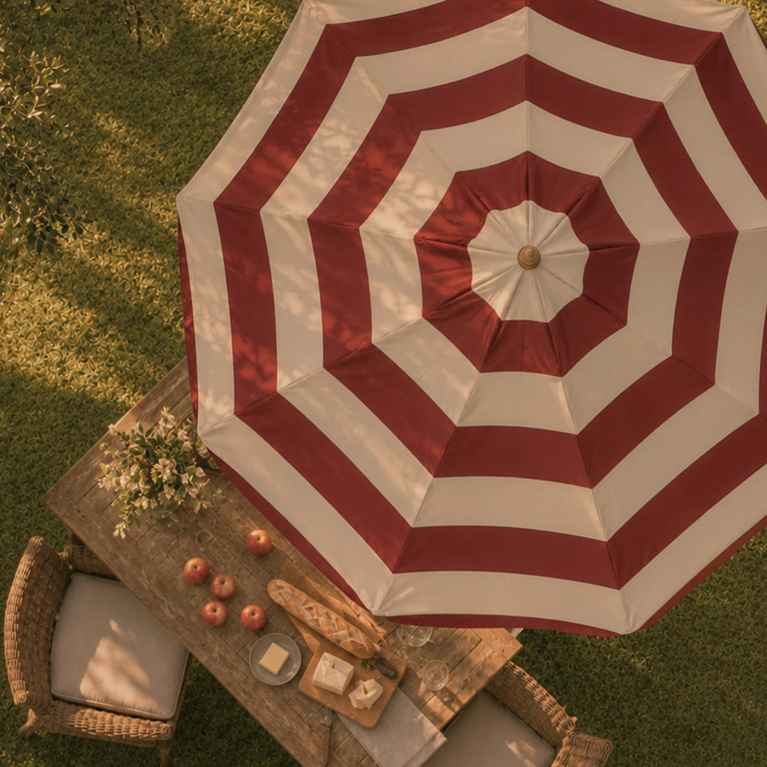 Why Striped Garden Parasols Never Go Out of Style
