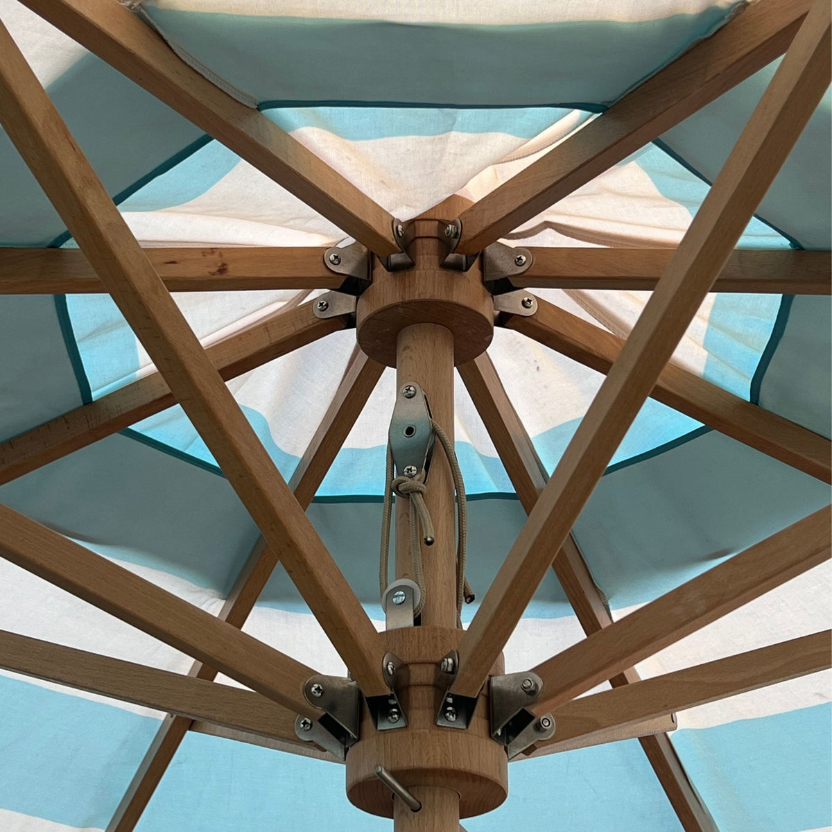 inner canopy of Staycation Vintage Parasols Riviera Sail parasol